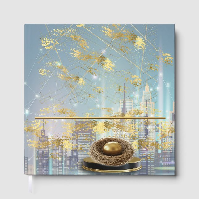  Luxury Gold Foil Easter Guest Book Gästebuch (Vorderseite)