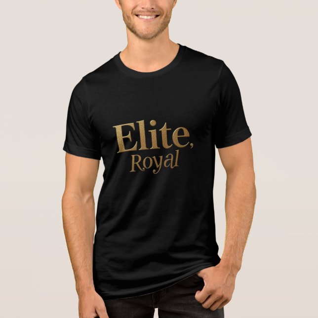 "Luxury Gold Foil Embossed T-Shirt – Elegant Metal Tri-Blend Shirt (Vorderseite)