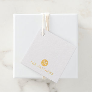 Luxury Gold Foil Personalisiert Monogramm und Name Geschenkanhänger