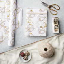 Luxury Gold Frohe Weihnachtswrapping Papier