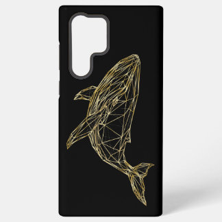 Luxury Gold Geometric Whale Samsung Galaxy Hülle