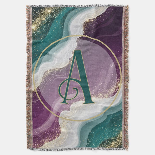 Luxury Gold Glitter Marble Pattern Decke (Vorderseite Vertikal)