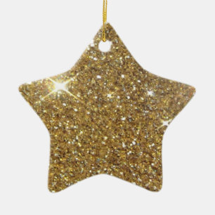 Luxury Gold Glitzer - Druckbild Keramik Ornament