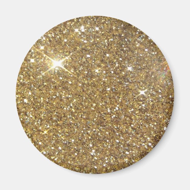 Luxury Gold Glitzer - Druckbild Magnet (Vorne)