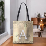 Luxury Gold Glitzer Sparkle Elegantes Monogramm<br><div class="desc">Luxuriöse Gold Imitate Sparkle und Dripping Glitzer Metallic Edelstahl Foil Elegant Monogram Book Bag. Diese Büchertasche kann auf Ihren Anfangs- und Vornamen angepasst werden und als Geschenk für Weihnachten,  Süß 16,  18,  21,  30,  40,  50 oder 60. Geburtstag,  Brautparty oder Hochzeit gegeben werden.</div>