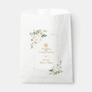 Luxury Gold Glitzer White Floral Heilige Kommune Geschenktütchen