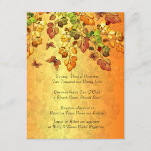 Luxury Gold Leaf Herbsthochzeit Einladung