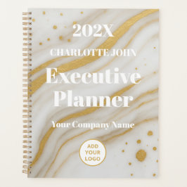 Luxury Gold Marble Executive 2026 Planer