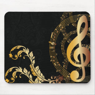 Luxury Gold Musiknote Mousepad
