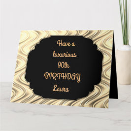 Luxury Gold Personalisiert 90. Geburtstag Karte