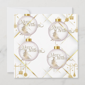 Luxury Gold (Personalize) Flat Christmas Card Feiertagskarte