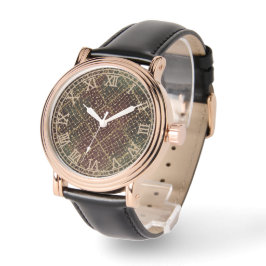 Luxury Gold Red Green Color Pattern  Armbanduhr