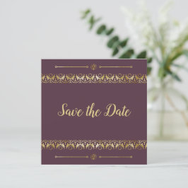 Luxury Gold Save the Date Einladung