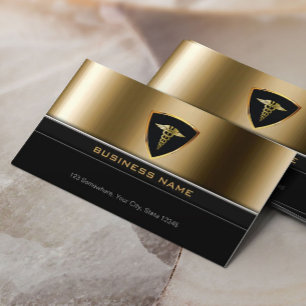 Luxury Gold Shield Medical Care Business Card Visitenkarte