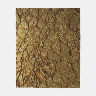Luxury Gold Texture: 3D Elegance Fleecedecke