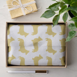 Luxury Gold Vintag Elegant Pembroke Welsh Corgi Seidenpapier