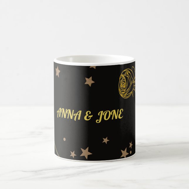 Luxury Gold  Wedding Card Kaffeetasse (Mittel)