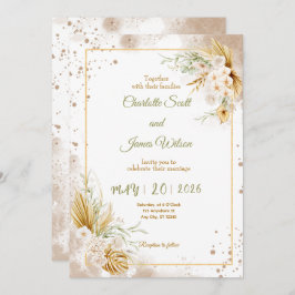 Luxury Gold Wedding Invitation Einladung