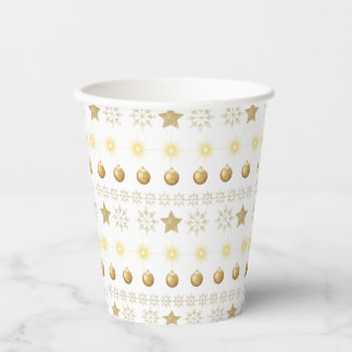 Luxury Gold & White Christmas Pappbecher