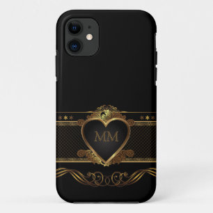 Luxury Golden Heart Initials iPhone 5 Fall Case-Mate iPhone Hülle