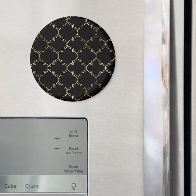 Luxury Golden Islamic Geometric Pattern Motifs Magnet (In Situ (Kühlschrank))