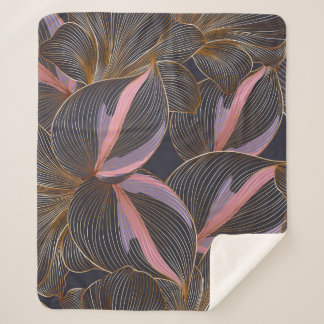 Luxury golden seamless floral background with trop sherpadecke
