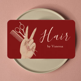 Luxury Hair Artist Hairstylist Hairdresser Elegant Visitenkarte