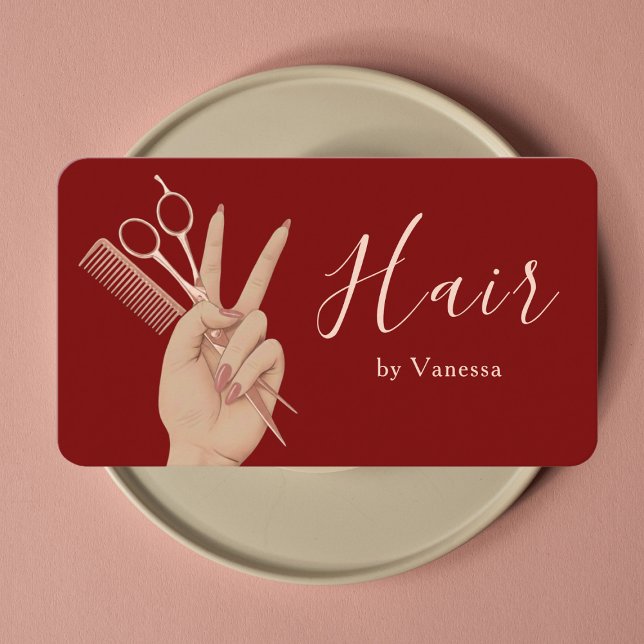 Luxury Hair Artist Hairstylist Hairdresser Elegant Visitenkarte (Von Creator hochgeladen)