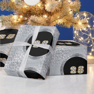 Luxury Happy Silver 25. Jubiläum Geschenkpapier