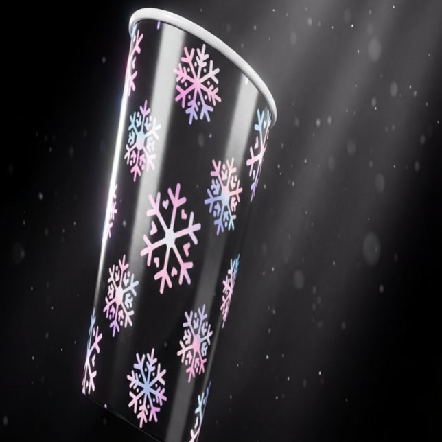 Luxury Holographic Snowflake Christmas Collection  Pappbecher (Von Creator hochgeladen)