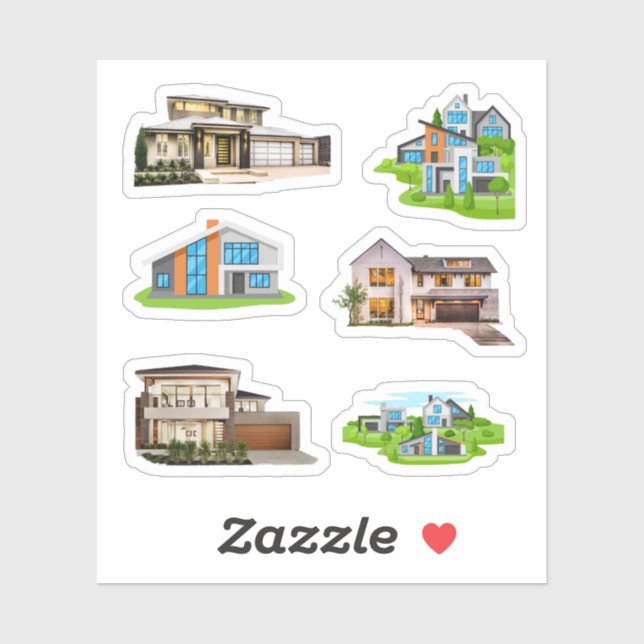 Luxury House Stickers Aufkleber (Blatt)
