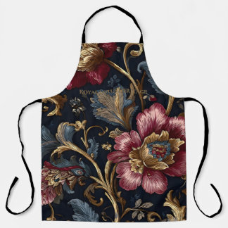 Luxury Indian Floral Apron Vintage Royal Schürze