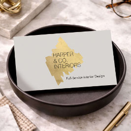 Luxury Interior Designer Gold Abstract Logo Visitenkarte