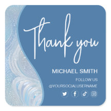 Luxury Iridescent Blue Gradient Sticker