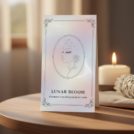 Luxury Iridescent with QR Code Holographic Visitenkarte