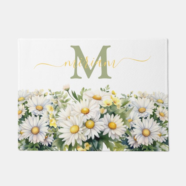 Luxury Kitchen Floor Mat: Daisies Blume Door Mat Fußmatte (Vorderseite)