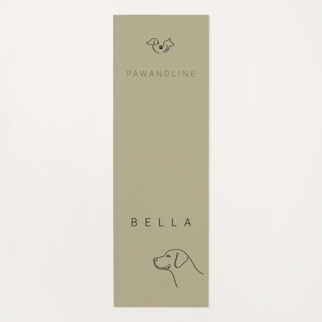 Luxury Labrador Yoga Mat | Personalized Name Yogamatte (Vorderseite)