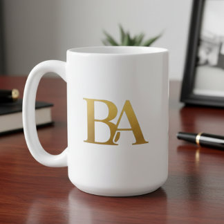 Luxury Law Firm Monogram Coffee Mug | Navy & Gold Kaffeetasse