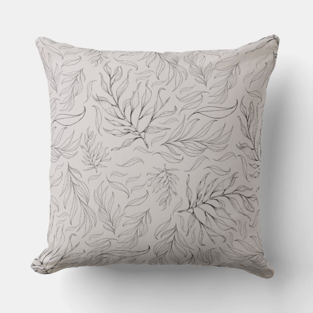 Luxury Leaf Dessiner Kissen (Vorderseite)