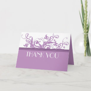 Luxury Lila Floral Elegant Danke Karte