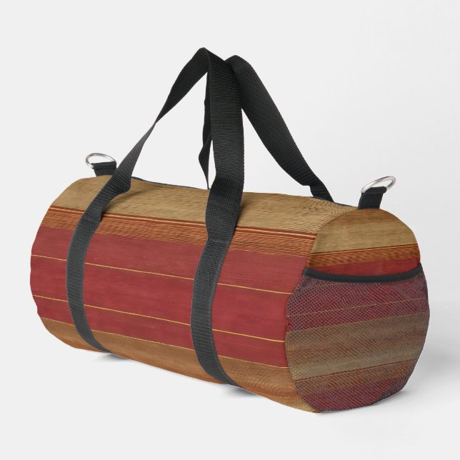 Luxury Linen Trendy Burgundy Gold Collection Duffle Bag (Rechte Ecke)
