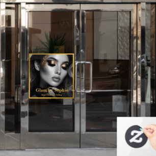 Luxury Makeup Artist Door Cling - Anpassbare Des D Fensteraufkleber