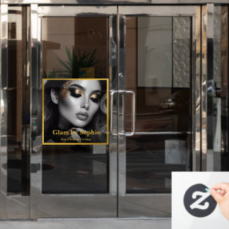 Luxury Makeup Artist Door Cling - Anpassbare Des D Fensteraufkleber