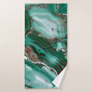 Luxury Malachite Gemstone Agate Marble Badhandtuch Set