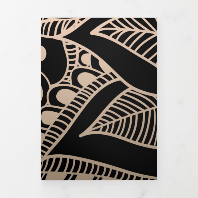 Luxury Mandala 42 Dreifach Gefaltete Urlaubskarte (Cover)