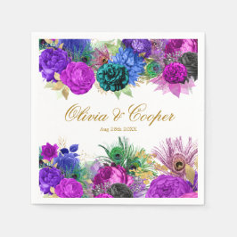 Luxury Mardi Gras Gold Wedding Serviette