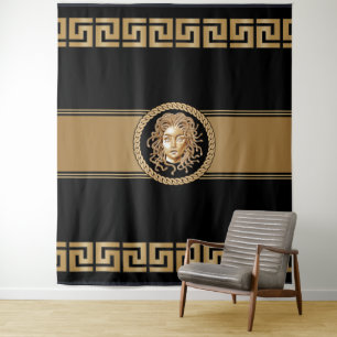 Luxury Medusa Gold Tapestry Wandteppich
