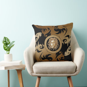Luxury Medusa Medallion Throw Pillows Kissen