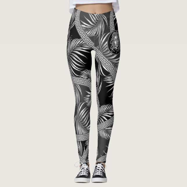 Luxury Medusa Silver Leggings (Vorderseite)
