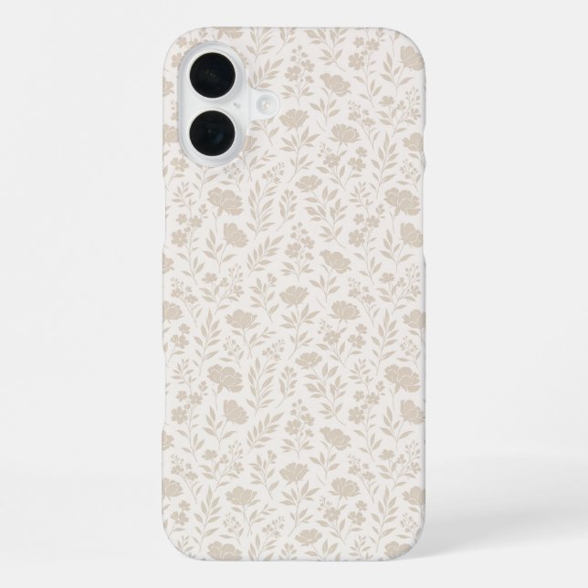 Luxury Minimal Botanical Pattern iPhone Hülle (Rückseite)